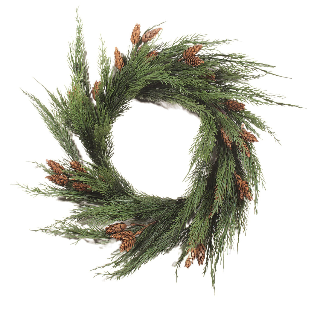 Cedar & Cones Wreath