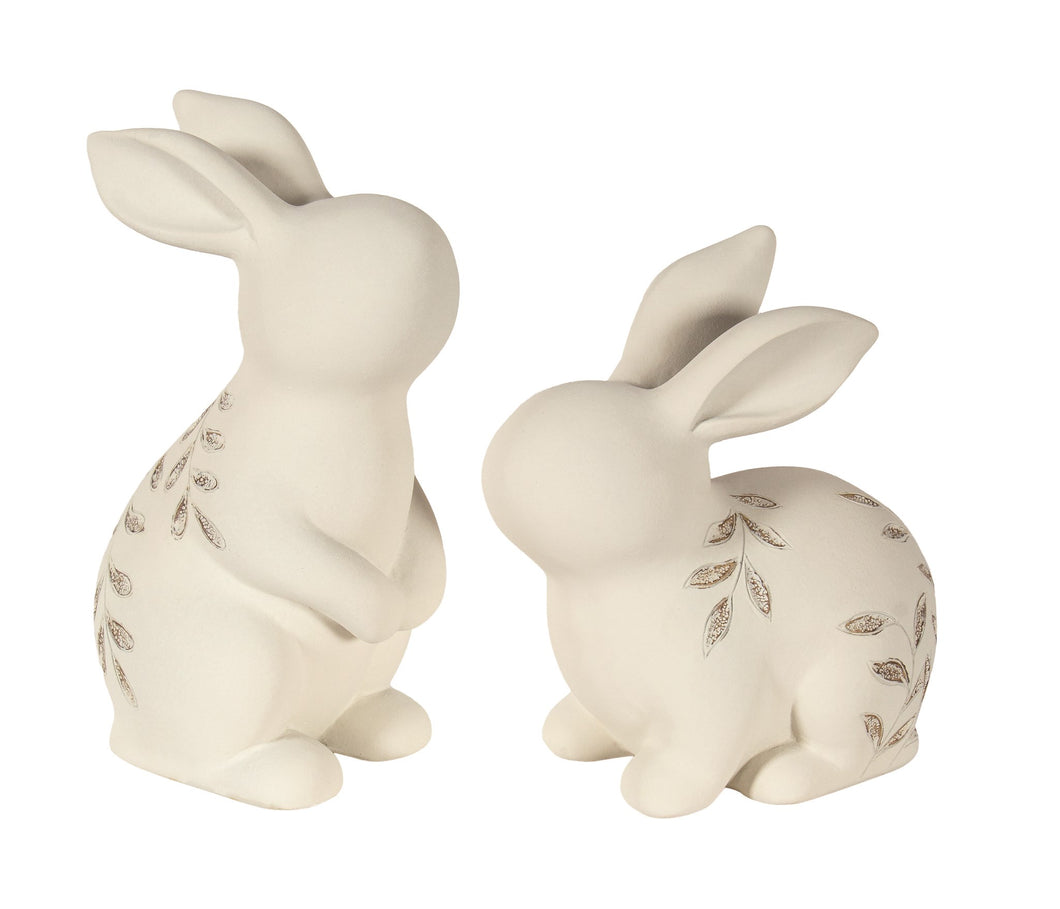 Ivory Leaf Vine Bunny