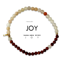 Load image into Gallery viewer, Morse Code Bracelet | JOY, Pink Aventurine + Goldstone
