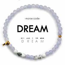 Load image into Gallery viewer, Morse Code Bracelet | DREAM, Lavender Quartz
