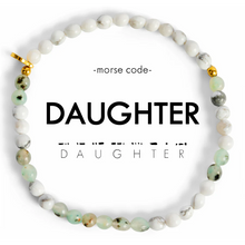 Load image into Gallery viewer, Morse Code Bracelet | DAUGHTER, Jasper + Howlite
