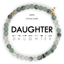 Load image into Gallery viewer, MINI Morse Code Bracelet | Daughter, Jasper &amp; Howlite
