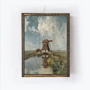 Nederlands Windmill Vintage Art