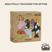 Load image into Gallery viewer, Le Toy Van: Ocean Life Stacking Animals &amp; Bag

