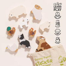 Load image into Gallery viewer, Le Toy Van: Farmyard Stacking Animals &amp; Bag
