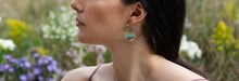 Load image into Gallery viewer, Pressed Flower Hoop Earrings
