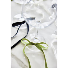 Load image into Gallery viewer, Velvet Bow Wine Charms - Green - Set of 6
