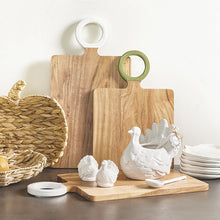 Load image into Gallery viewer, Wood Board with Enamel Handle, Dark Sage
