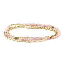 Load image into Gallery viewer, Delicate Stone Necklace/ Bracelet- Pink Opal &amp; Gold
