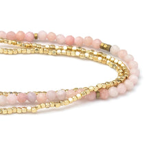 Load image into Gallery viewer, Delicate Stone Necklace/ Bracelet- Pink Opal &amp; Gold
