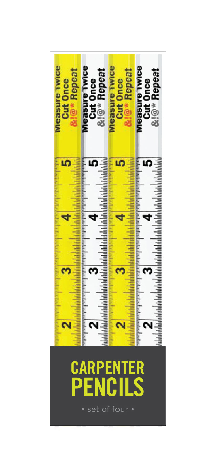 carpenter pencil set – measure twice