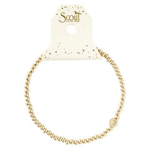Load image into Gallery viewer, Mini Metal Stacking Bracelet, Ball Beads- Gold
