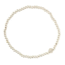 Load image into Gallery viewer, Mini Metal Stacking Bracelet, Ball Beads- Silver
