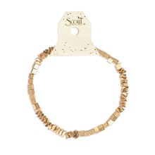 Load image into Gallery viewer, Mini Metal Stacking Bracelet, Geometric Beads- Gold

