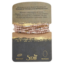 Load image into Gallery viewer, Stone Wrap, Morganite &amp; Black Tourmaline
