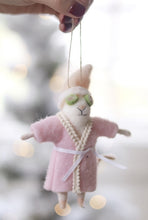 Load image into Gallery viewer, Spa Day Sloan Felt Mouse Ornament
