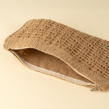 Load image into Gallery viewer, Crochet Jute Pouch, Natural
