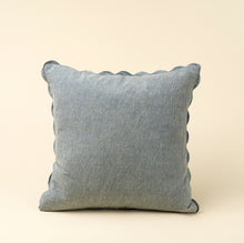 Load image into Gallery viewer, Scalloped Edge Pillow, Slate Blue
