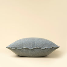 Load image into Gallery viewer, Scalloped Edge Pillow, Slate Blue
