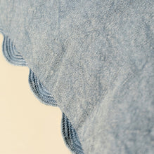 Load image into Gallery viewer, Scalloped Edge Pillow, Slate Blue
