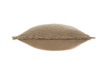 Load image into Gallery viewer, Fringed Boucle Pillow, Warm Sand, 20x20"
