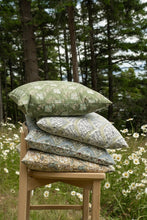 Load image into Gallery viewer, Sakura Block Print Pillow, Green
