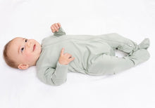 Load image into Gallery viewer, Lulujo Sage Footed Bamboo Sleeper
