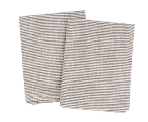 Chef Stripe Tea Towel, Mink