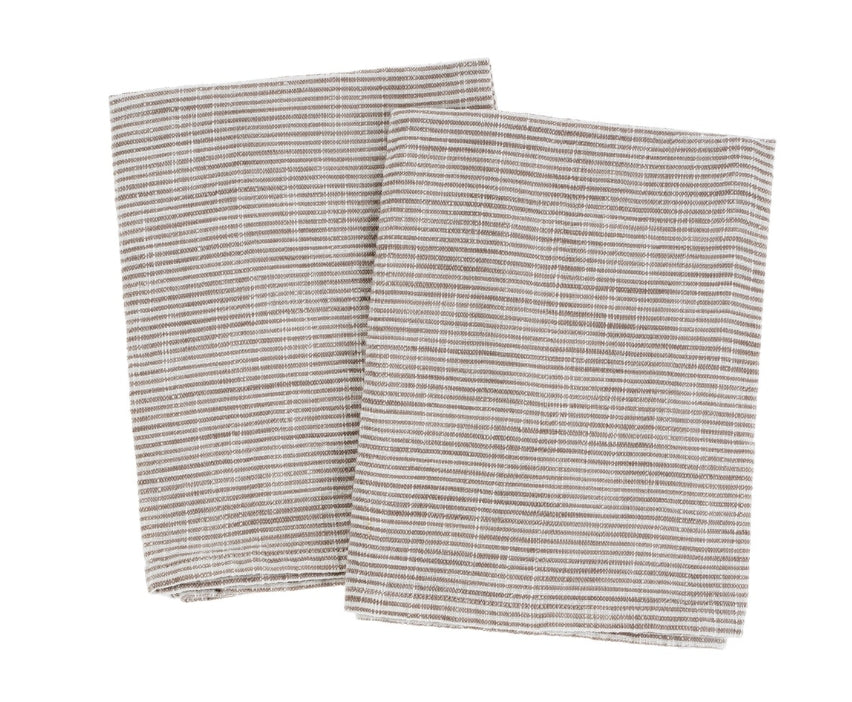 Chef Stripe Tea Towel, Mink