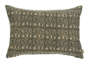 Tulsi Block Print Pillow, Deep Sea