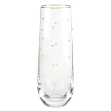 Load image into Gallery viewer, Gold Dotted Champagne Glass
