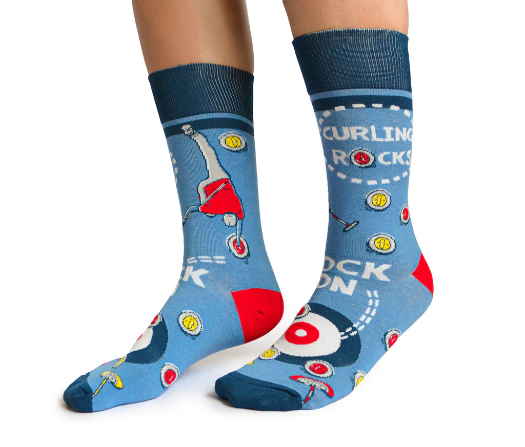 Curling Rocks Mens Socks