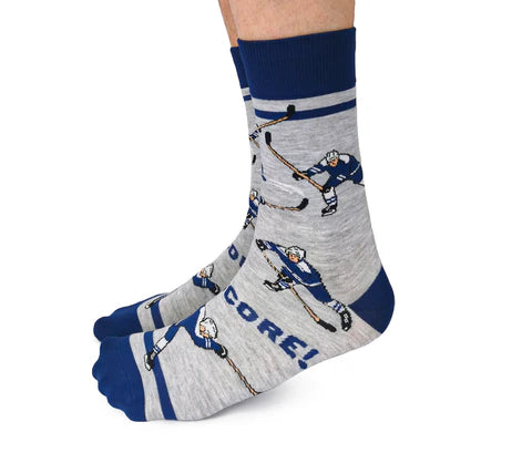 Slap Shot-Blue Men's Socks