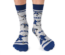 Load image into Gallery viewer, Slap Shot-Blue Men&#39;s Socks
