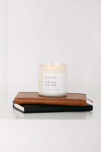 Vintage Leather Soy Wax Candle