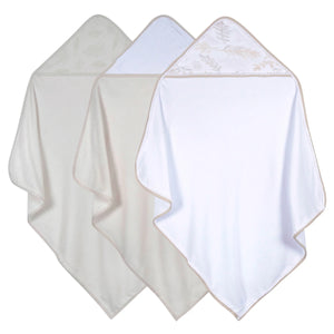 Just Born Natural Leaves Hooded Towel, 3 Pack