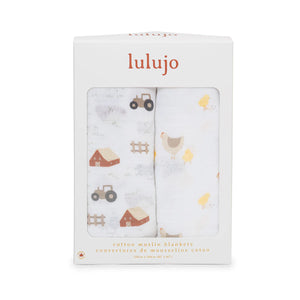 Barnyard & Hens Chicks - Cotton Swaddle 2 Pack