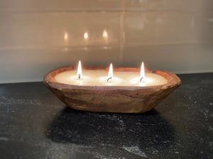 Petite Wood Bowl Candle