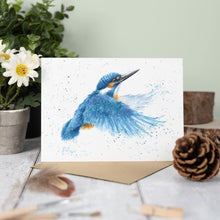 Load image into Gallery viewer, Make a Splash Kingfisher Card
