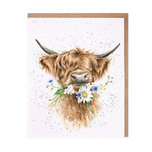 Load image into Gallery viewer, Daisy Coo Highland Cow Card
