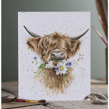 Load image into Gallery viewer, Daisy Coo Highland Cow Card
