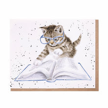 Load image into Gallery viewer, The Bookworm Cat Card
