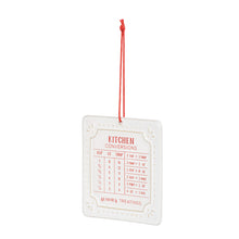 Load image into Gallery viewer, Kitchen Conversion Chart Ornament
