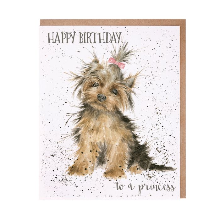 Yorkie Birthday Card