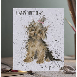 Yorkie Birthday Card