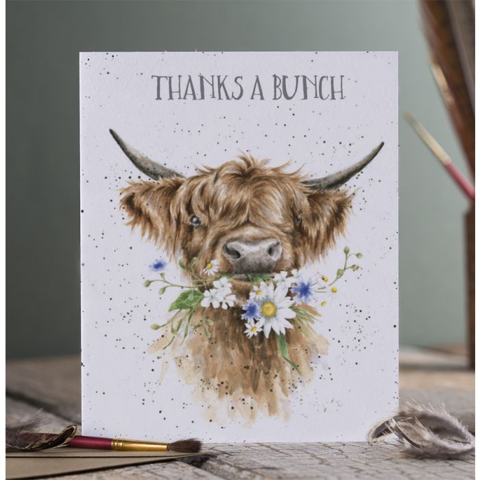 Thanks A Bunch Highland Cow Card