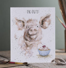 Load image into Gallery viewer, Pig Out Birthday Card
