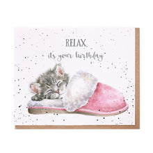 Load image into Gallery viewer, Sleepy Kitten Birthday Card
