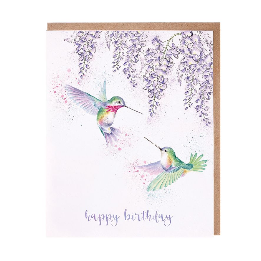 Wisteria Birthday Wishes Card