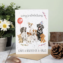 Load image into Gallery viewer, Round of A Paws Birthday Card
